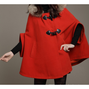 Fashion Casual Womens Coat Hooded Swing Shawl Jacket Cloak